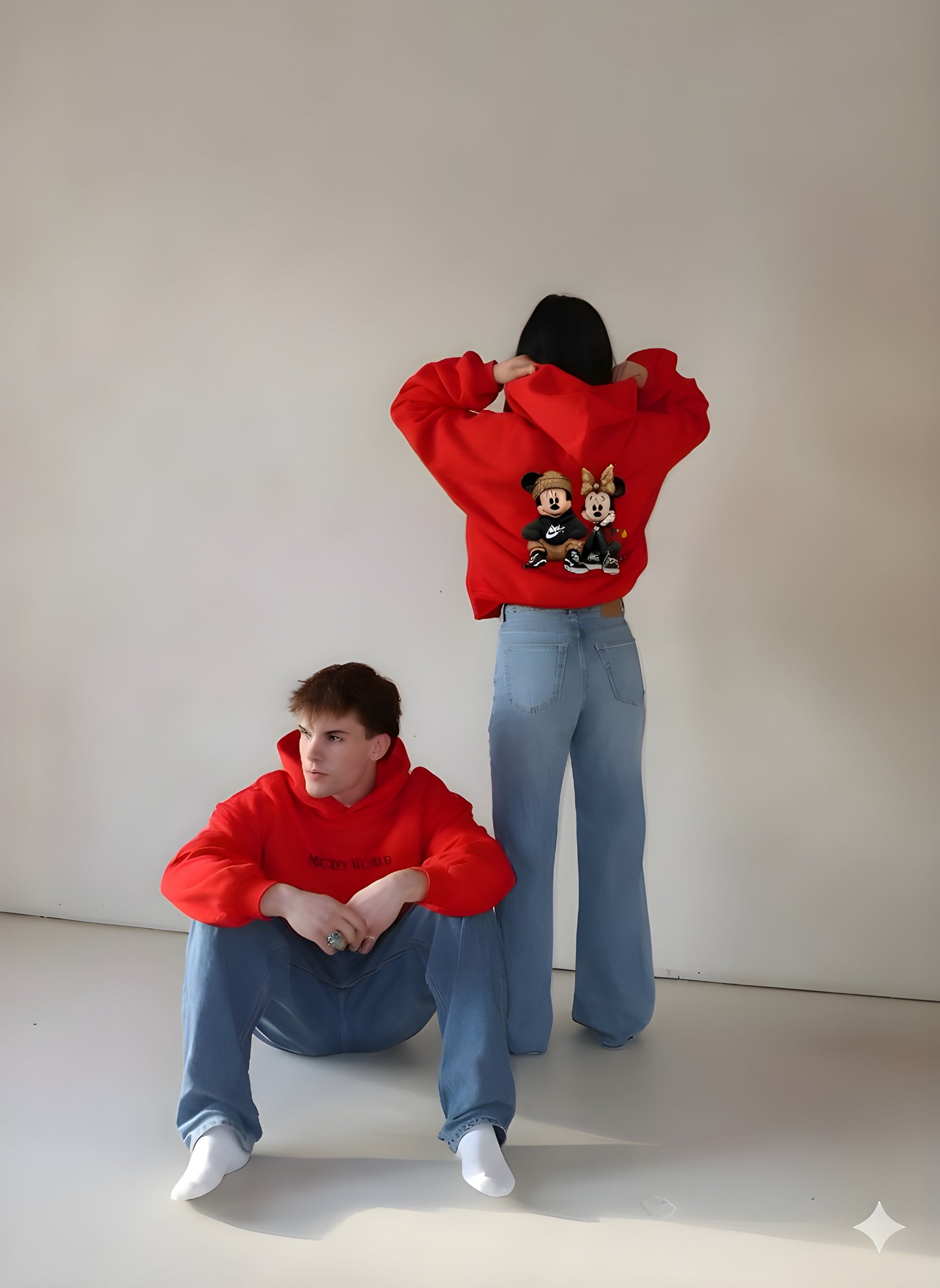 Mickey world graphic printed hoodie